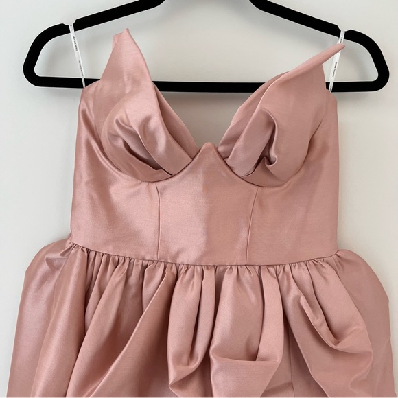 NWOT Zimmermann Matchmaker Bustier Wool-Silk Blush Pink Mini Dress 0 - Picture 3 of 16